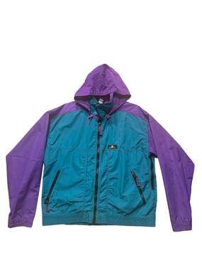 Vintage Sierra Designs Colorblock Full Zip Hooded Windbreaker Jacket